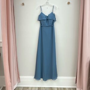 Christina Wu dusty blue bridesmaid dress